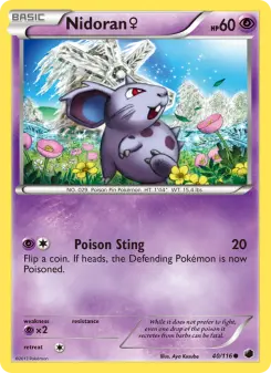Pokémon-Karte Nidoran♀ 040/116