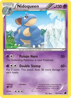 Pokémon-Karte Nidoqueen 042/116