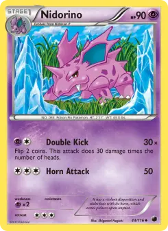 Pokémon-Karte Nidorino 044/116
