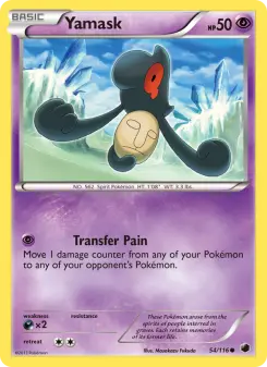 Pokémon-Karte Yamask 054/116