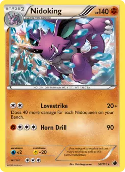 Pokémon-Karte Nidoking 058/116