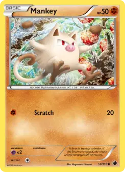 Pokémon-Karte Mankey 059/116