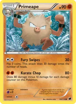 Pokémon-Karte Primeape 060/116