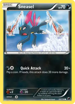 Pokémon-Karte Sneasel 065/116