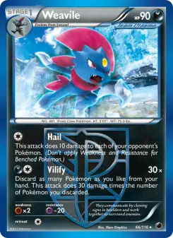 Pokémon-Karte Weavile 066/116
