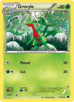 Pokémon-Karte Grovyle 007/116