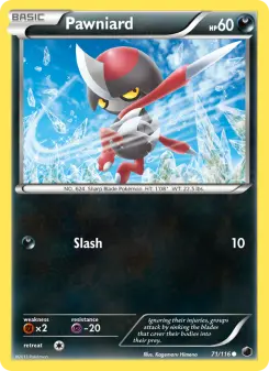 Pokémon-Karte Pawniard 071/116