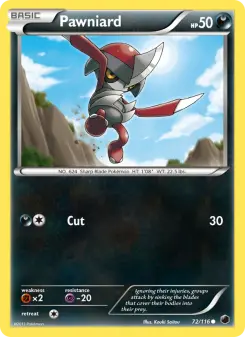 Pokémon-Karte Pawniard 072/116