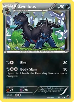 Pokémon-Karte Zweilous 077/116