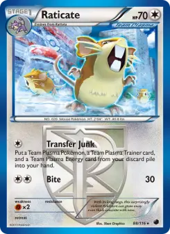 Pokémon-Karte Raticate 088/116