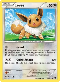 Pokémon-Karte Eevee 089/116