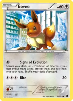 Pokémon-Karte Eevee 090/116