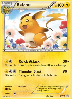 Pokémon-Karte Raichu BW78