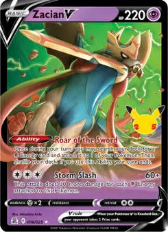 Pokémon-Karte Zacian V 016/025