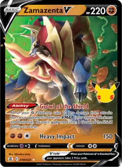 Pokémon-Karte Zamazenta V 018/025