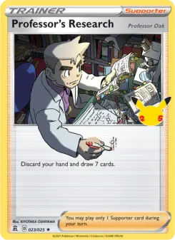 Pokémon-Karte Professor's Research (Professor Oak) 023/025
