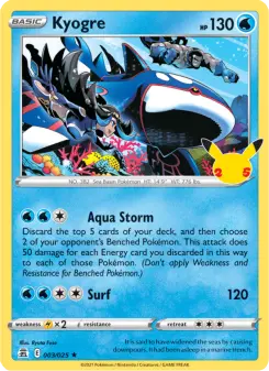 Pokémon-Karte Kyogre 003/025