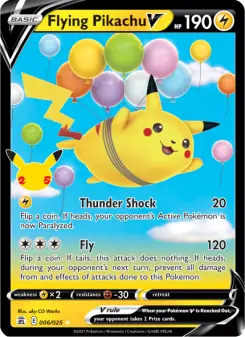 Pokémon-Karte Flying Pikachu V 006/025