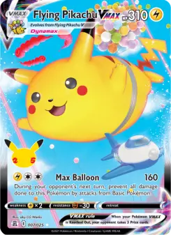 Pokémon-Karte Flying Pikachu VMAX 007/025