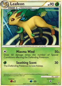 Pokémon-Karte Leafeon 013/095