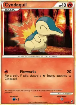 Pokémon-Karte Cyndaquil 055/095