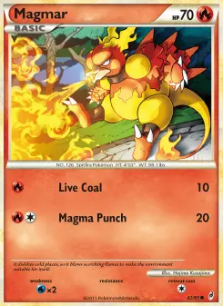 Pokémon-Karte Magmar 062/095