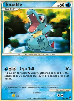Pokémon-Karte Totodile 074/095