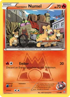 Pokémon-Karte Team Magma's Numel 001/034