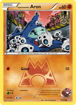 Pokémon-Karte Team Magma's Aron 012/034