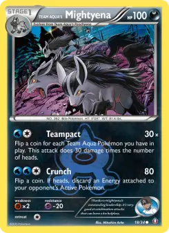 Pokémon-Karte Team Aqua's Mightyena 018/034