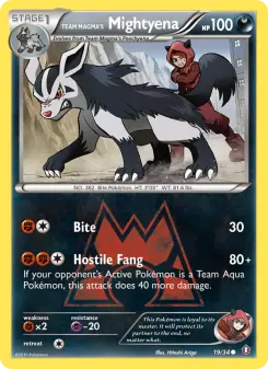 Pokémon-Karte Team Magma's Mightyena 019/034