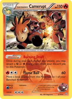 Pokémon-Karte Team Magma's Camerupt 002/034