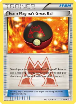 Pokémon-Karte Team Magma's Great Ball 031/034