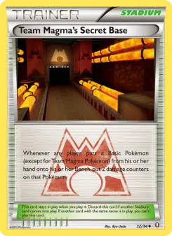 Pokémon-Karte Team Magma's Secret Base 032/034