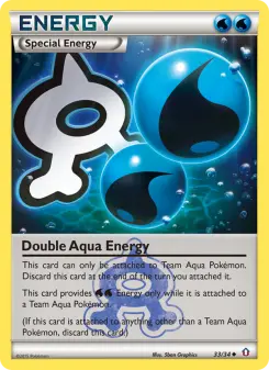 Pokémon-Karte Double Aqua Energy 033/034