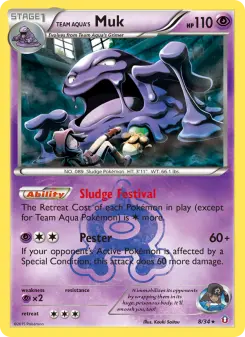 Pokémon-Karte Team Aqua's Muk 008/034
