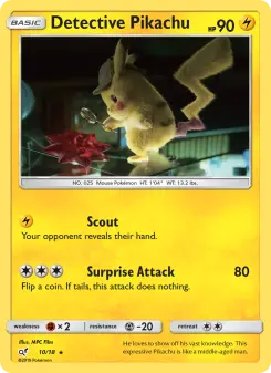 Pokémon-Karte Detective Pikachu 010/018