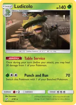 Pokémon-Karte Ludicolo 002/018