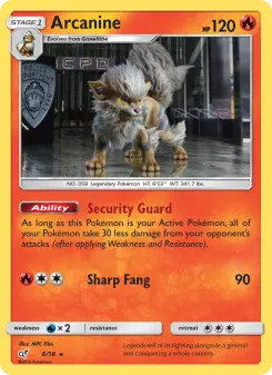 Pokémon-Karte Arcanine 006/018