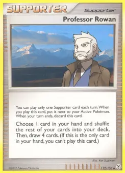 Pokémon-Karte Professor Rowan 112/130