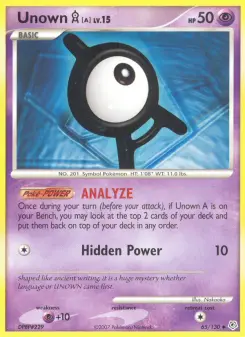 Pokémon-Karte Unown A 065/130