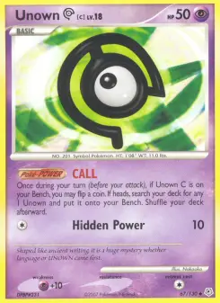 Pokémon-Karte Unown C 067/130