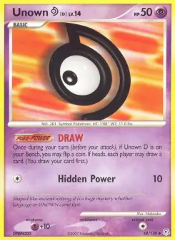 Pokémon-Karte Unown D 068/130