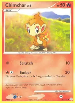 Pokémon-Karte Chimchar 076/130