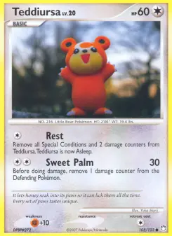 Pokémon-Karte Teddiursa 105/123