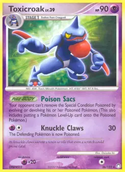 Pokémon-Karte Toxicroak 036/123