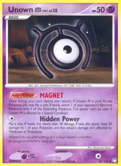 Pokémon-Karte Unown M 066/123