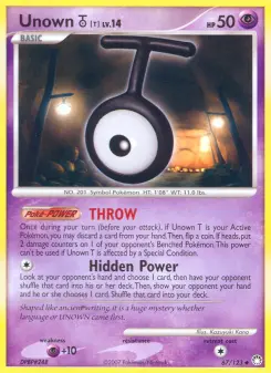 Pokémon-Karte Unown T 067/123