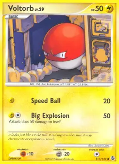 Pokémon-Karte Voltorb 117/132