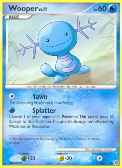 Pokémon-Karte Wooper 118/132